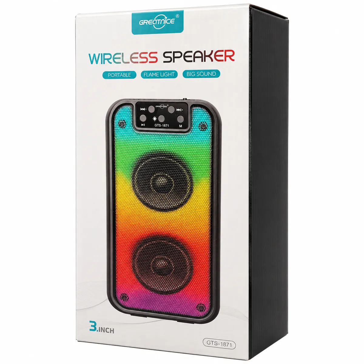 PARLANTE WIRELESS BLUETOTH 2 X 3 " RGB