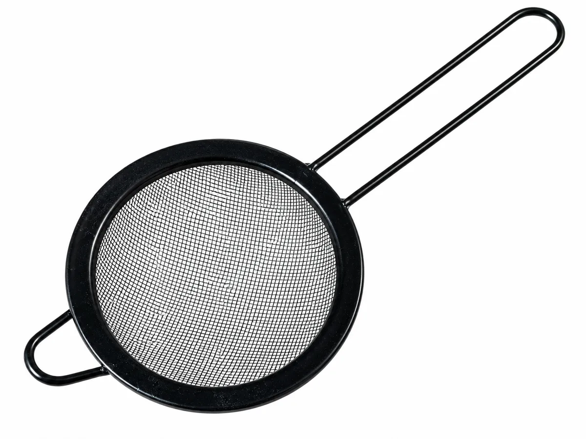 COLADOR 8 CM ACERO INOX NEGRO
