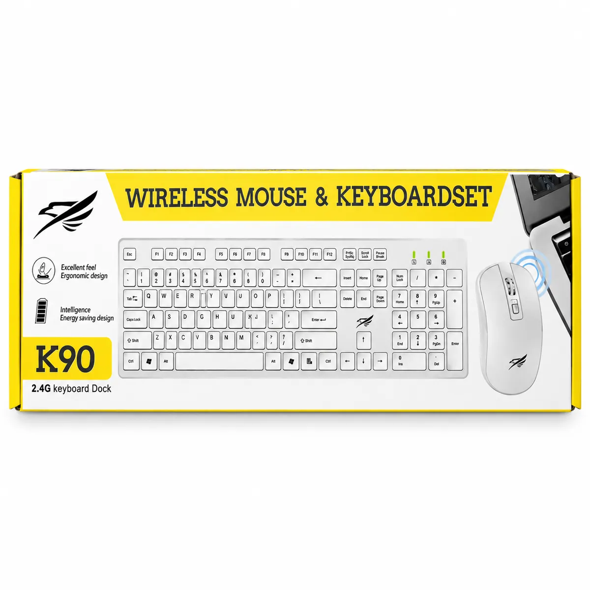 TECLADO Y MOUSE INALAMBRICOS COLO BLANCO