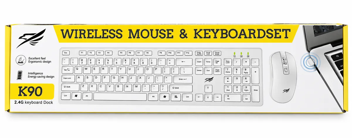 TECLADO Y MOUSE INALAMBRICOS COLO BLANCO - imagen 2