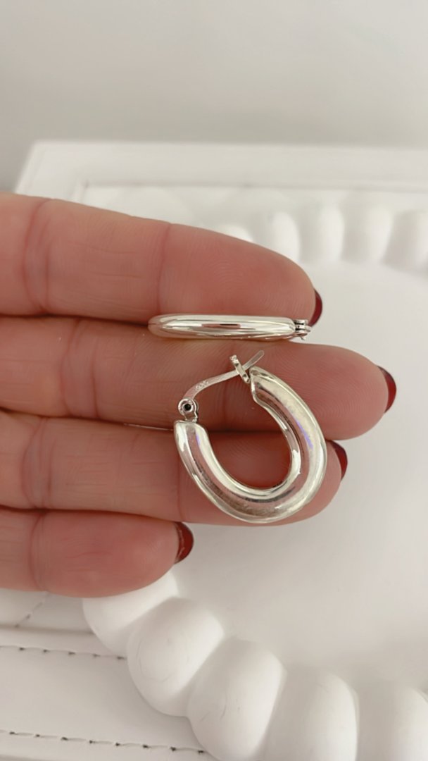 Aros Argollas Oval Lisa