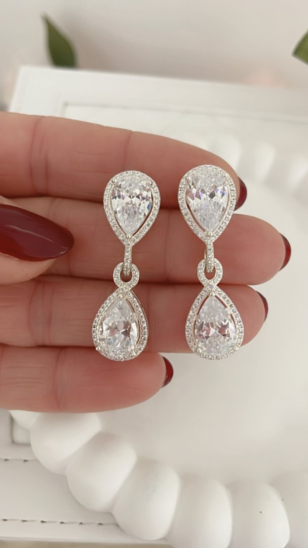 Aros Colgantes Brillo Cristal