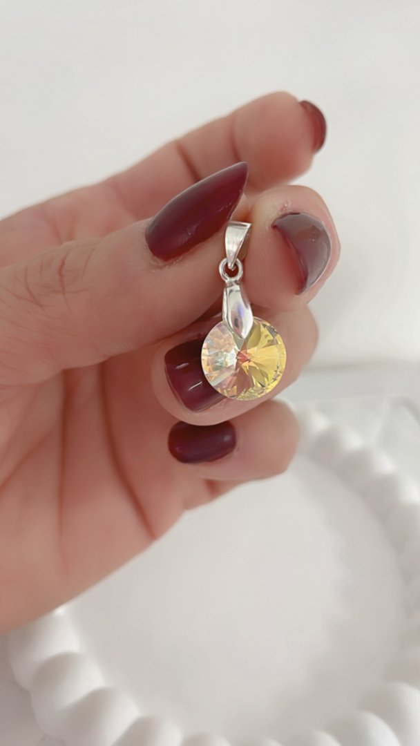 Dije Círculo Swarovski Aurora Boreal