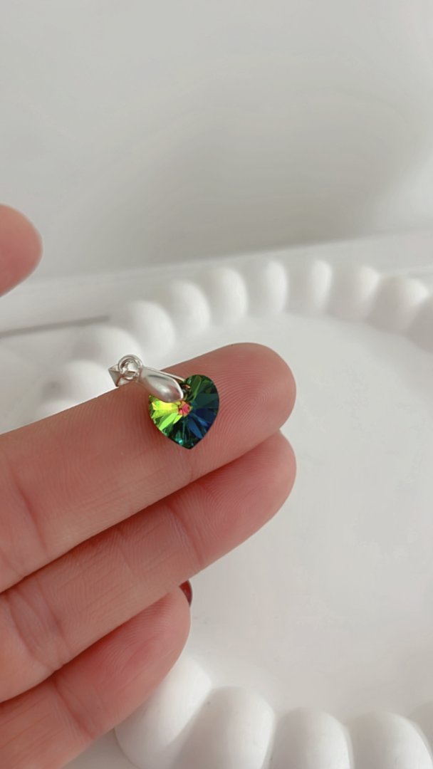 Dije Corazón Swarovski Esmeralda