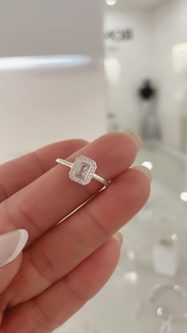 Anillo Rectángulo Brillo
