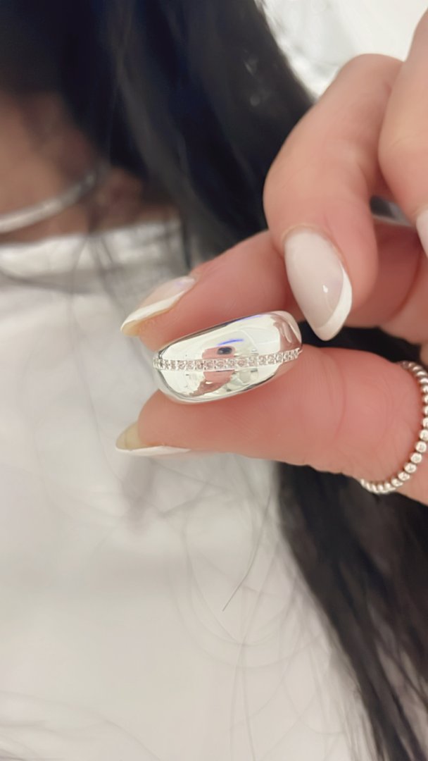 Anillo Bombé Regulable Brillo