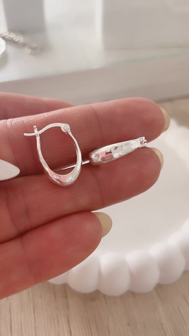 Aros Argollas Facetadas Oval