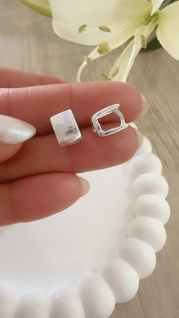 Aros Argollas cuadradas Lisas