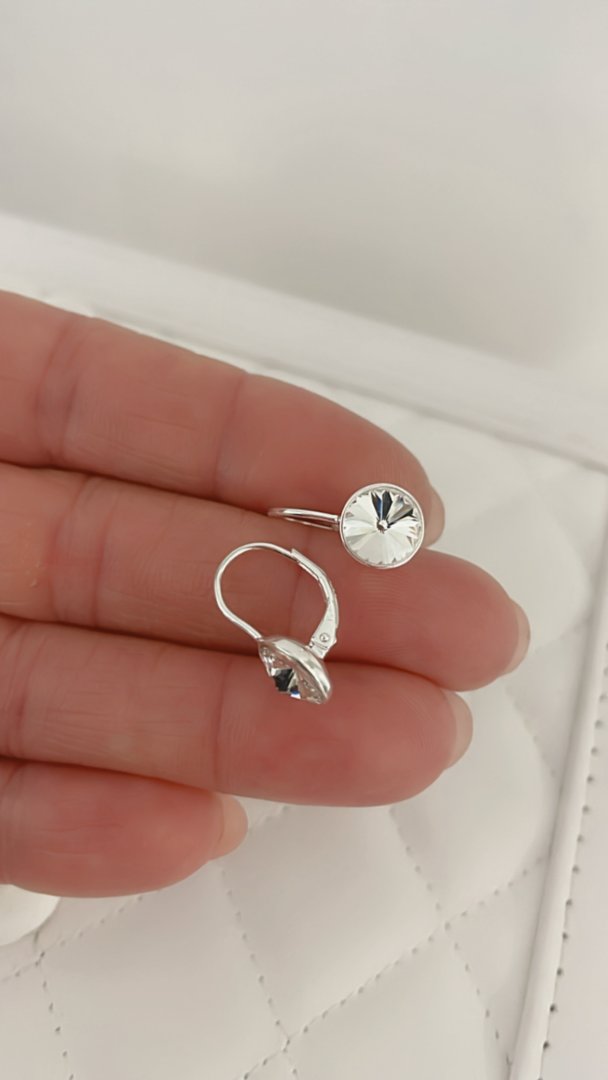 Aros Brisura Swarovski Cristal S