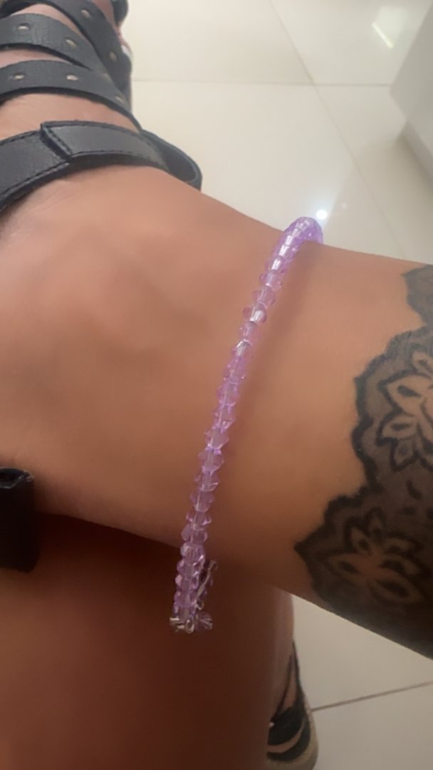 Tobillera Cristales Checos Lila