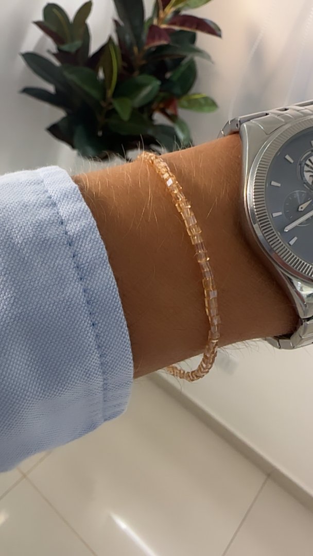 Pulsera Mini Cubos Ambar