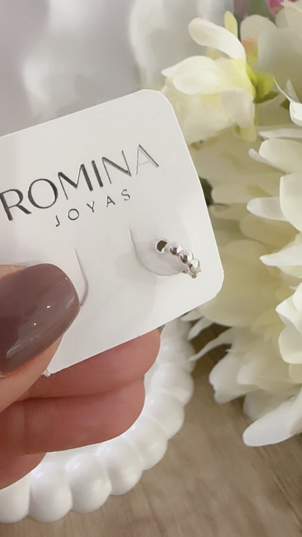 Aros Argollas Solitaria Mini Bolitas