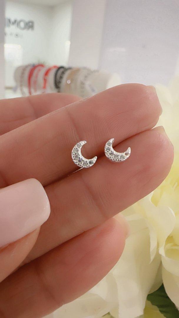 Aros Pasantes Luna Brillo