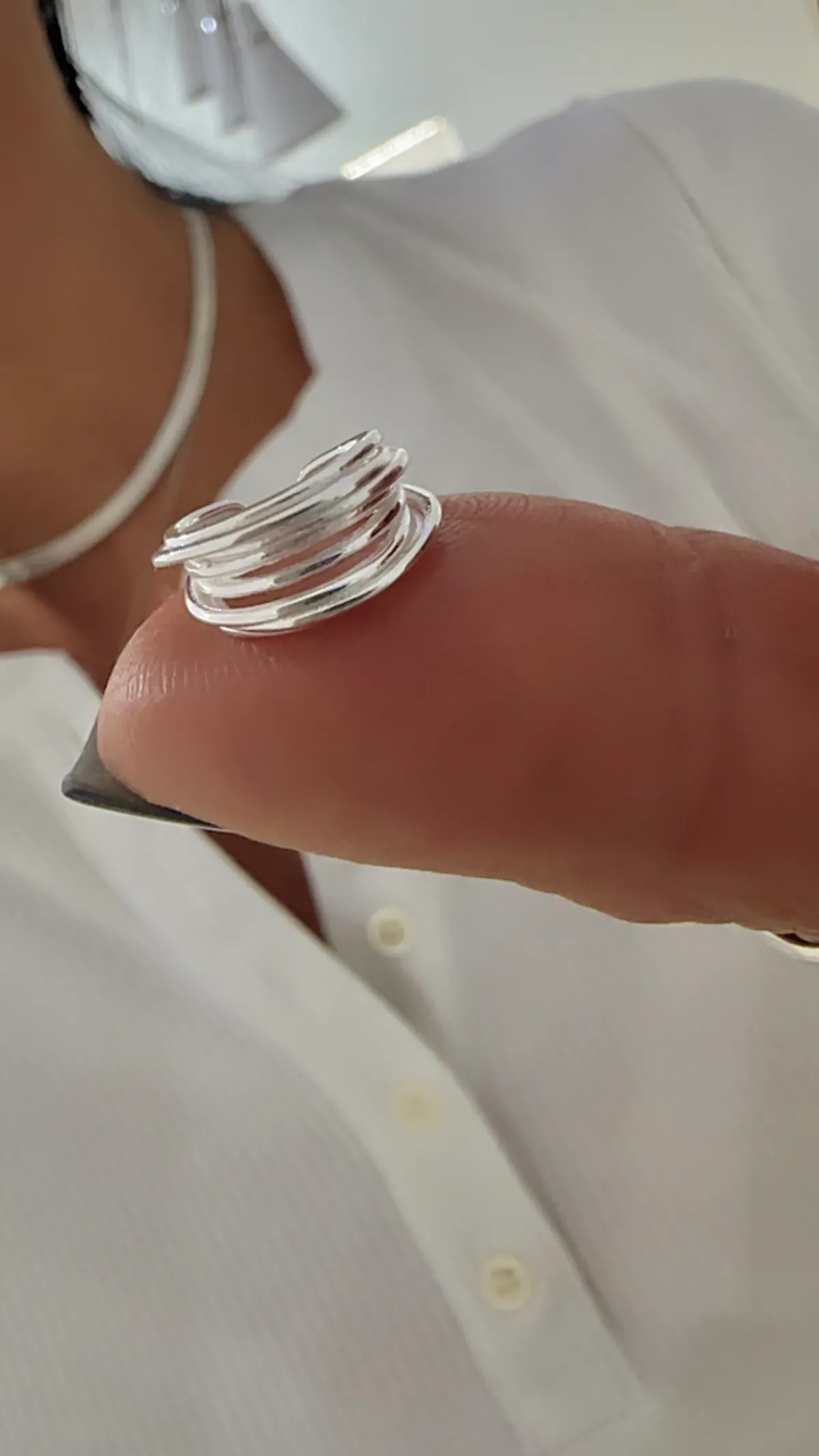 Aro Cuff Hilos de Plata