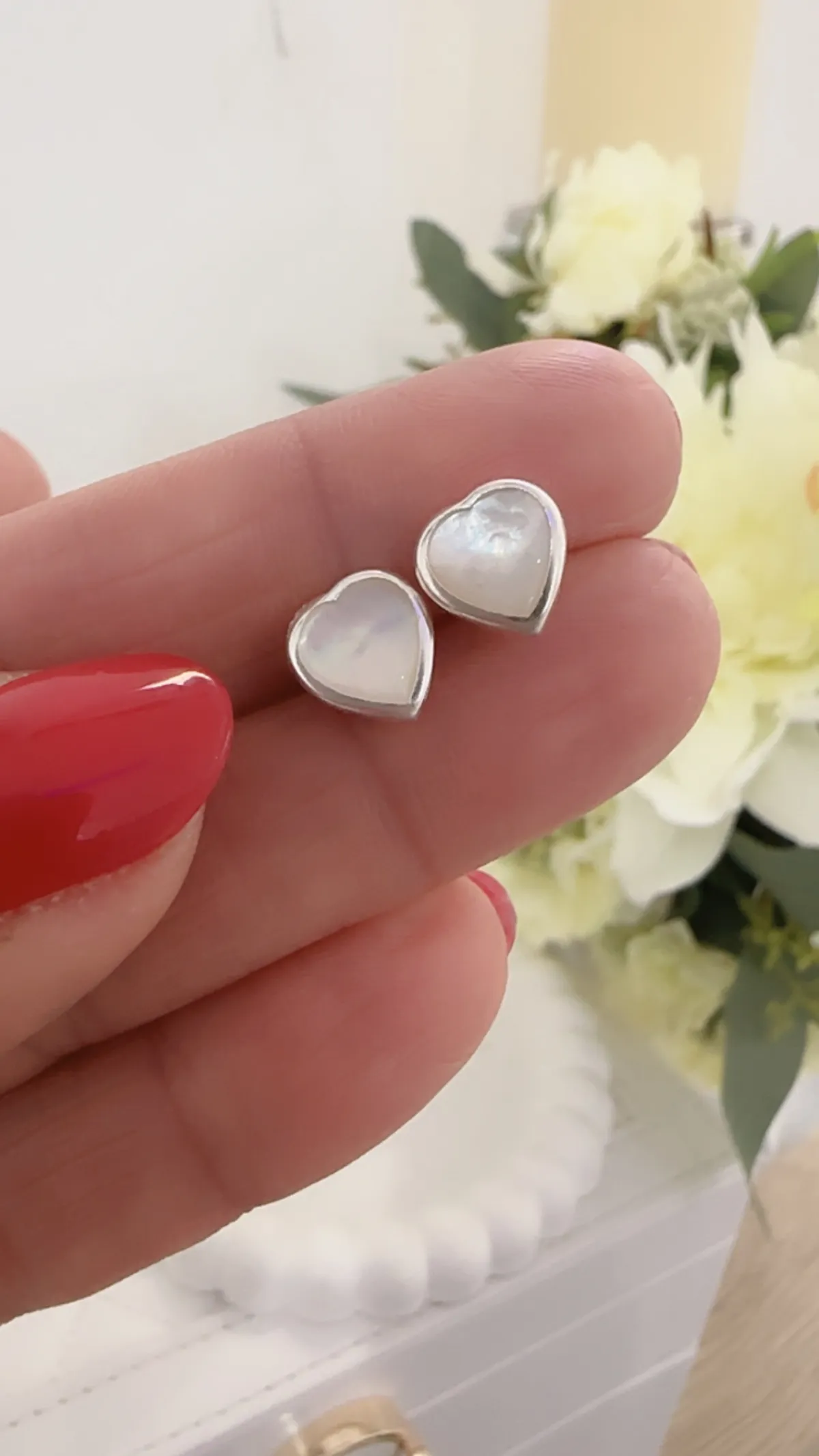 Aros Pasantes Nácar Love